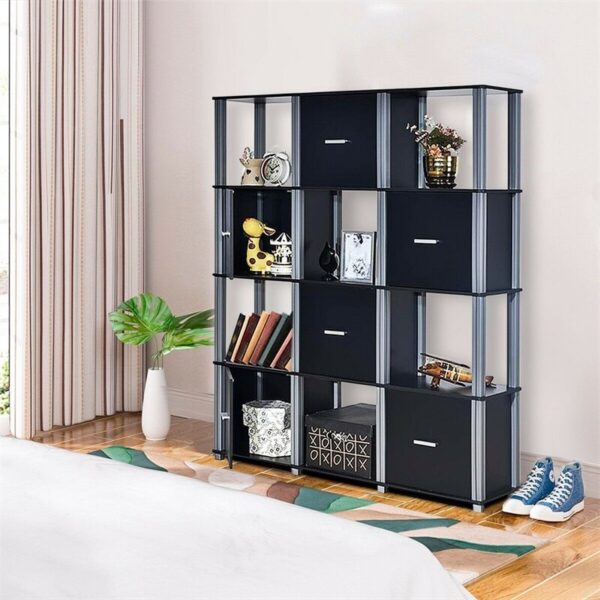 Bookcase with 6 Doors Storage