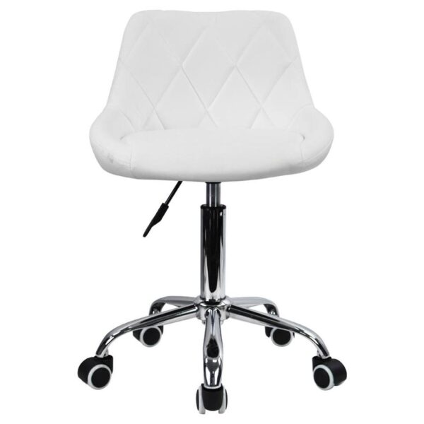 KKTONER Mid-Back Swivel Height Adjustable Computer Home Office Ergonomic Chair  (White)