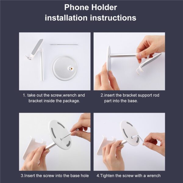 USLION Universal Adjustable Desktop Phone Holder - Image 6