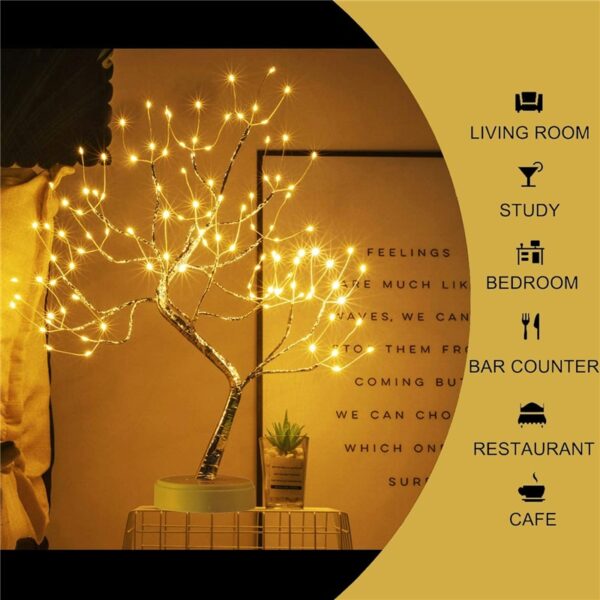 LED Night Light Mini Tree Copper Wire Garland Lamp For  Home Bedroom Decor Fairy Light Holiday lighting - Image 7