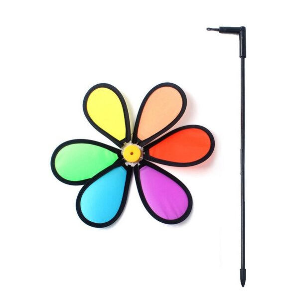 Colorful Rainbow Flower Windmill - Image 2