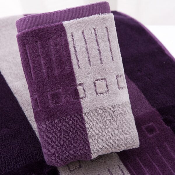 Square 34cm Cotton Dark Striped Hand Towel Not Lint Quality Handkerchief Cleaning Towel - Image 5