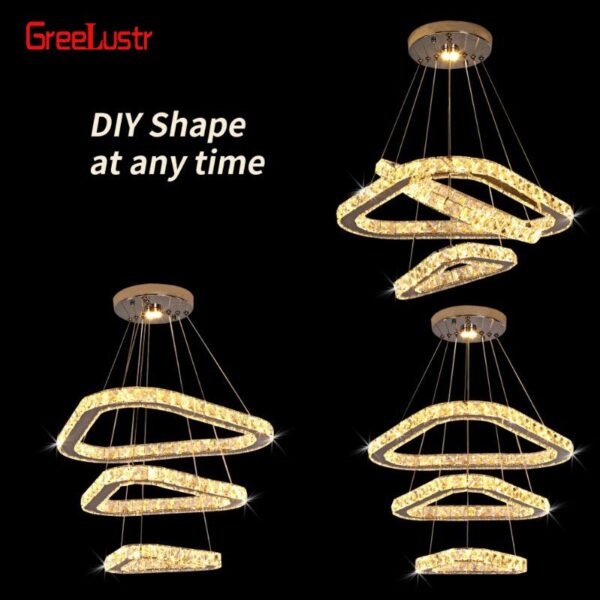 Modern Gold LED Chandelier - Image 4