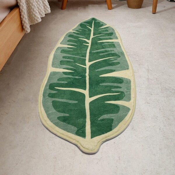 Floor Mat Leaf Shape Kitchen Carpet Entrance Doormat Bedroom Living Room Non-Slip Mats Bathroom - Image 3