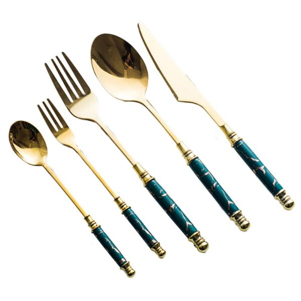 Stainless Steel & Ceramic Tableware Set - Image 3