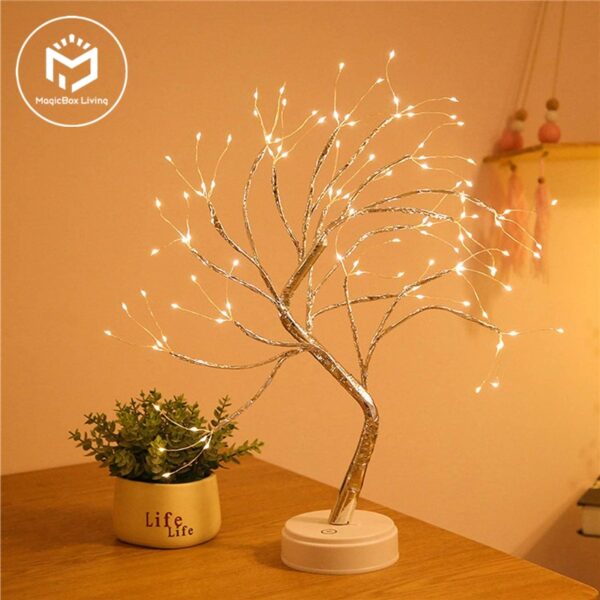 LED Night Light Mini Tree Copper Wire Garland Lamp For  Home Bedroom Decor Fairy Light Holiday lighting