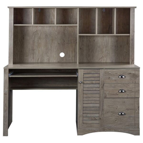 Home Office Computer Desk with Hutch - Image 5