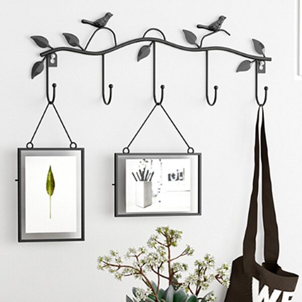 Birds Metal Wall Coat Rack and Hat Rack Multi-Function Mounted Hook Hangers For Livingroom Bedroom Decorative Hook Up - Image 4