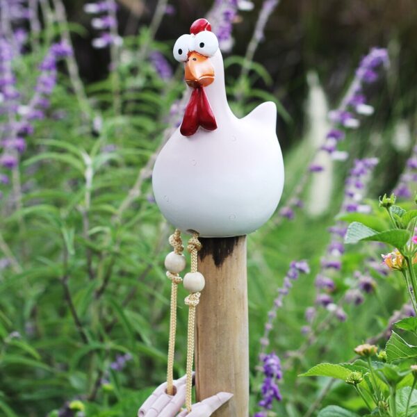 Creative Yard Art Decor Chicken Garden Lawn Plug Funny Hen Rooster Ornaments - Image 9