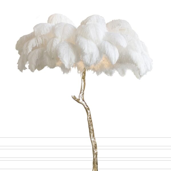 Nordic Ostrich Feather LED Floor Lamp - Image 15