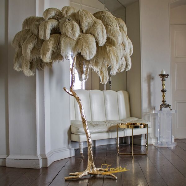 Nordic Ostrich Feather LED Floor Lamp - Image 12