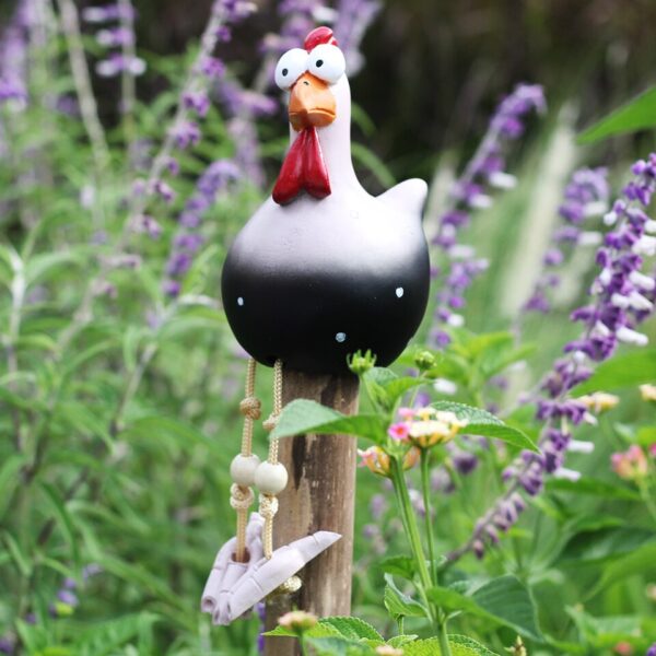 Creative Yard Art Decor Chicken Garden Lawn Plug Funny Hen Rooster Ornaments - Image 8