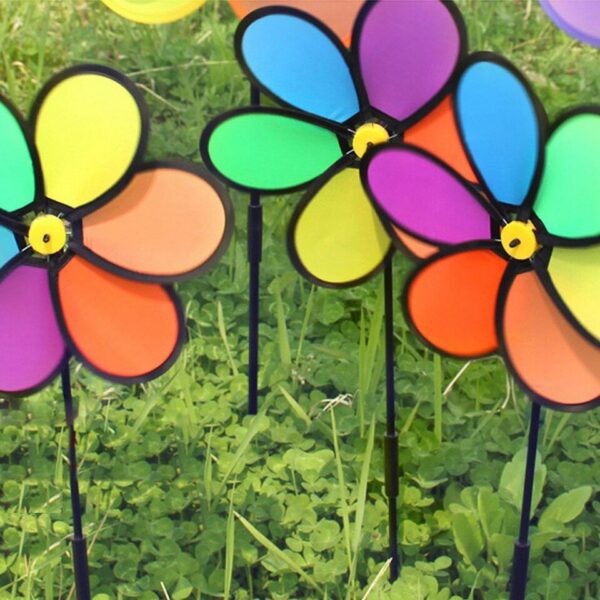 Colorful Rainbow Flower Windmill