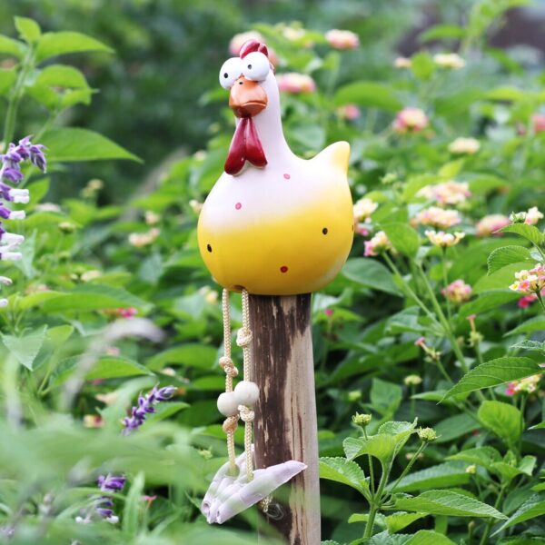 Creative Yard Art Decor Chicken Garden Lawn Plug Funny Hen Rooster Ornaments - Image 10