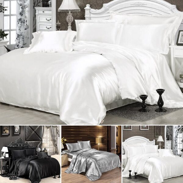 Luxury Black Satin Bedding - Image 2