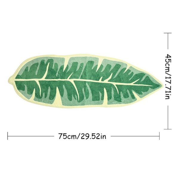 Floor Mat Leaf Shape Kitchen Carpet Entrance Doormat Bedroom Living Room Non-Slip Mats Bathroom - Image 2