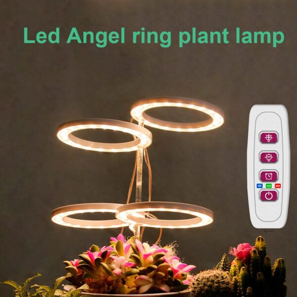 Angel Ring Plant Growth Light Sunlight Phytolamp USB Waterproof Nursery Lamp Indoor Plants Bonsai Flowers Seedlings Growth - Image 4