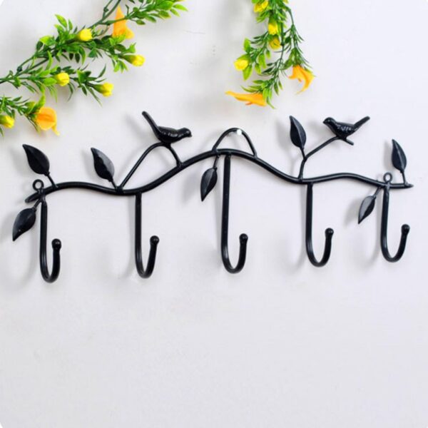 Birds Metal Wall Coat Rack and Hat Rack Multi-Function Mounted Hook Hangers For Livingroom Bedroom Decorative Hook Up