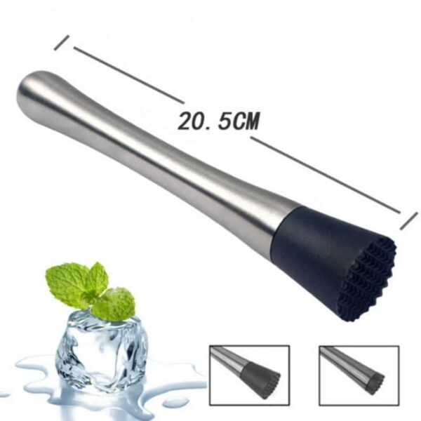 Stainless Steel Cocktail Shaker Set Mixer Strainer Ice Tongs Mixing Spoon  Jigger Pourer Muddler Corkscrew - Image 4