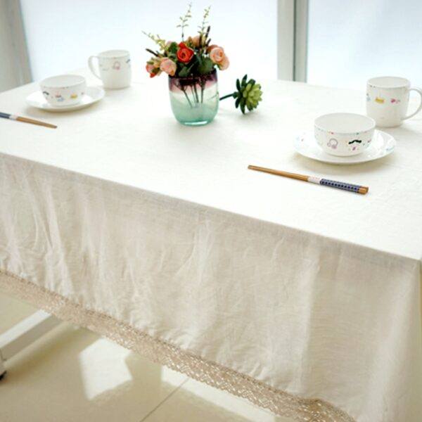 Solid Color Linen Tablecloth