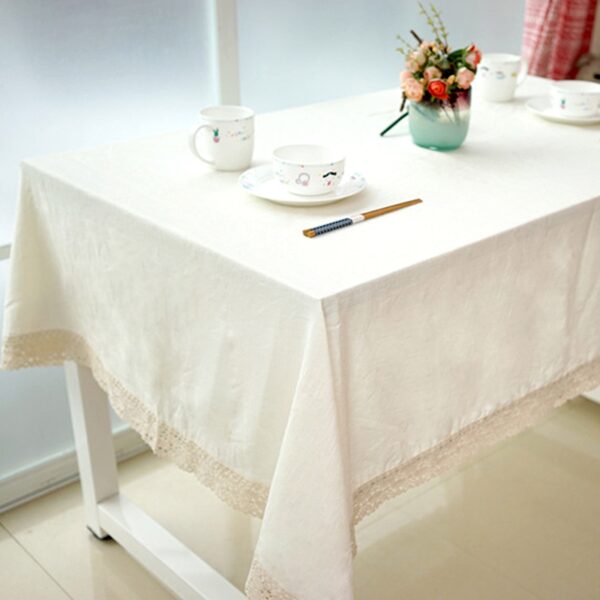 Solid Color Linen Tablecloth - Image 3