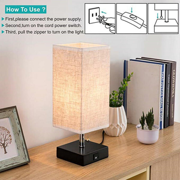 Modern Design Bedside Table Lamp - Image 4