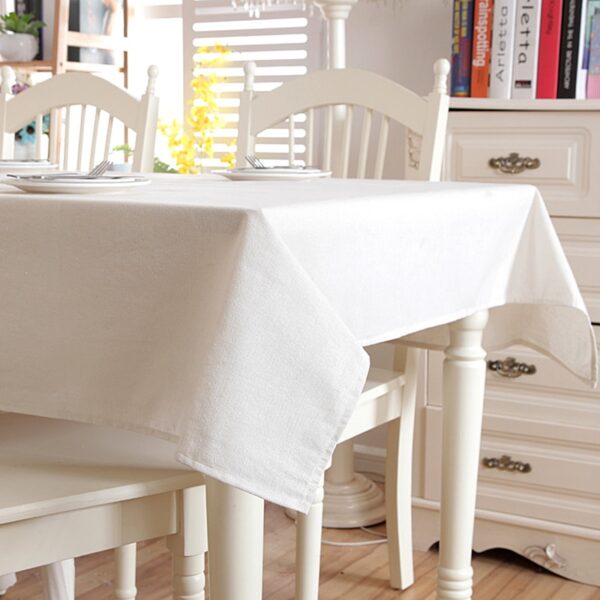 White Linen Tablecloth - Image 5