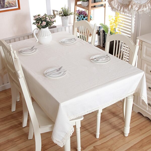 White Linen Tablecloth - Image 2