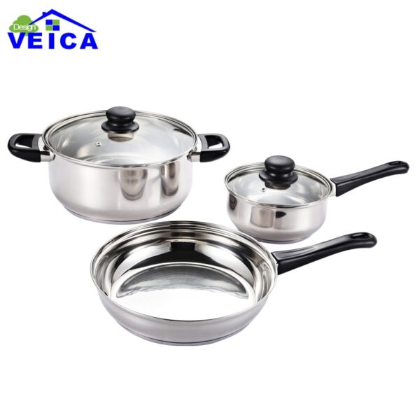 35 Pieces Stainless steel Cooking Pots With Double Side Frying Pan Hot Pot And Pans Cookware Set - Image 3