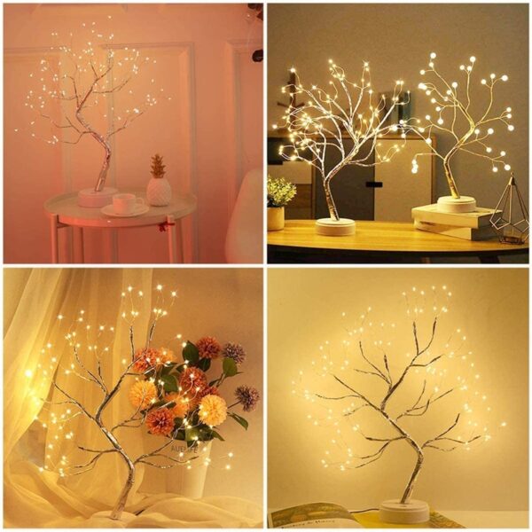 LED Night Light Mini Tree Copper Wire Garland Lamp For  Home Bedroom Decor Fairy Light Holiday lighting - Image 2