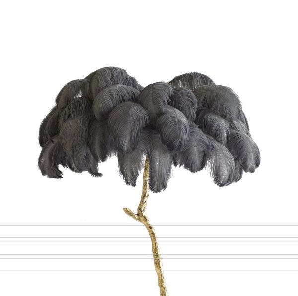 Nordic Ostrich Feather LED Floor Lamp - Image 3