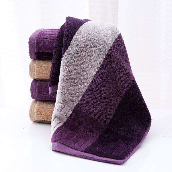 Square 34cm Cotton Dark Striped Hand Towel Not Lint Quality Handkerchief Cleaning Towel - Image 4
