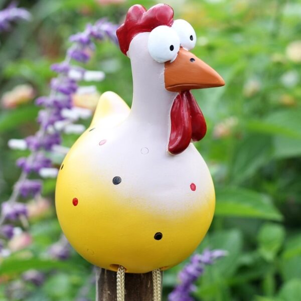 Creative Yard Art Decor Chicken Garden Lawn Plug Funny Hen Rooster Ornaments - Image 2