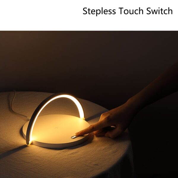 Qi Wireless Charger LED Table Lamp DC5V 10W USB Charging LED - Image 2
