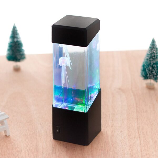 Jellyfish Water Tank Aquarium LED Lamp Color Changing Bedside Lava Night Light for Home Bedroom - Image 7