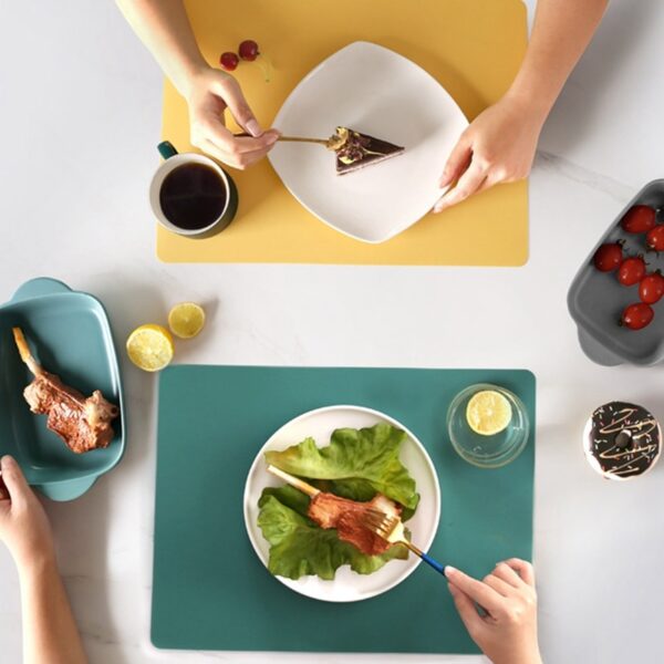 Silicone Waterproof Placemat Table Mat Heat Insulation Anti-skidding Washable Durable For Kitchen Dining - Image 4