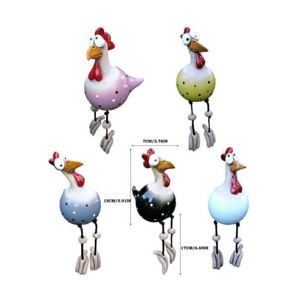 Creative Yard Art Decor Chicken Garden Lawn Plug Funny Hen Rooster Ornaments - Image 6