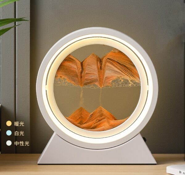 LED Light Creative Quicksand Table Lamp Moving Sand Art Picture 3D Hourglass Deep Sea Sandscape Bedroom Lamp - Image 18