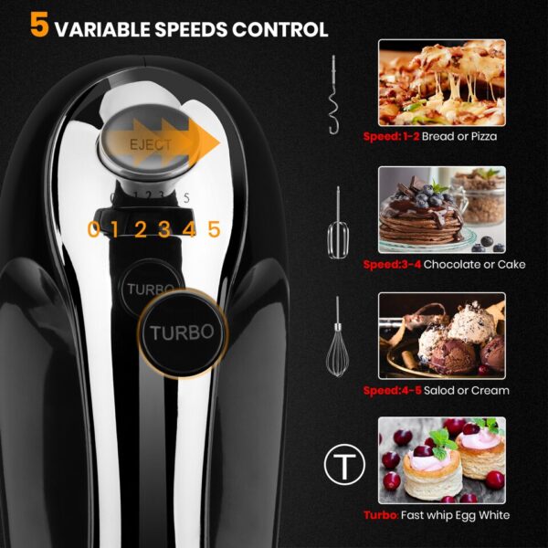 Hand Mixer Electric, Upgrade 5-Speed Hand Mixer - Image 3