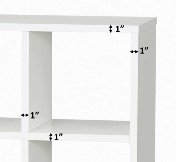 8-Cube Organizer with Metal Base, White Bookshelves - Image 7