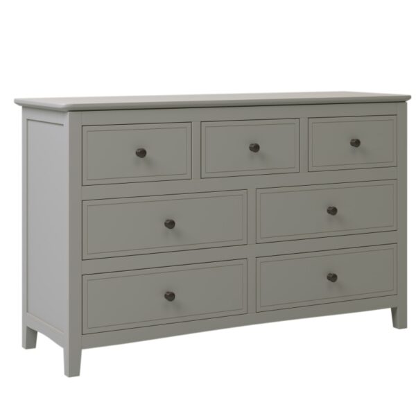 7 Drawers Solid Wood Dresser,Gray - Image 2