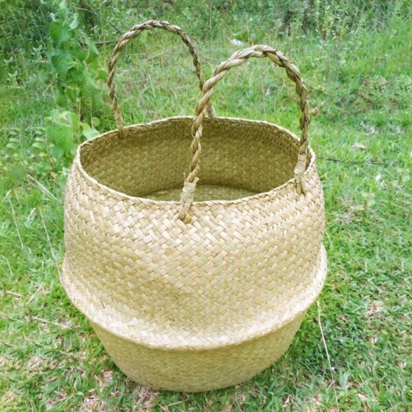 Seaweed Wicker Basket Rattan Hanging Flowerpot Dirty Clothes Dirty Clothes Basket - Image 6