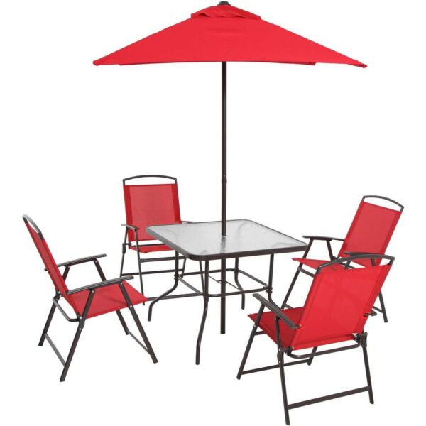 Mainstays Albany Lane 6 Piece Outdoor Patio Dining Set, Grey - Image 10