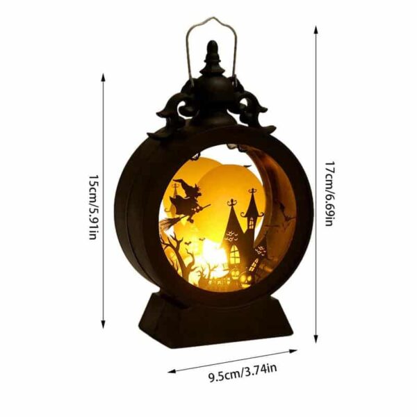 Halloween Witch Pumpkin Lantern Portable LED Vintage Castle Lantern - Image 9