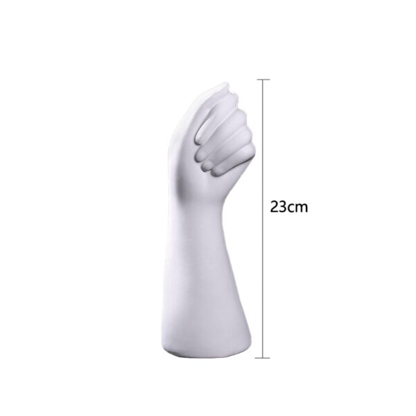 Modern Art Vases White Ceramic Hand Vase For Hydroponic Flower Arrangement Desktop - Image 7