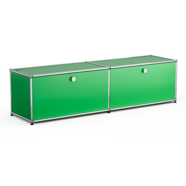 Green Storage Cabinet Living Room Bedroom Furniture 2 Drawer - Image 3