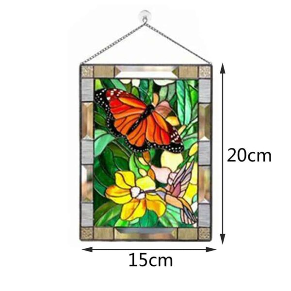 2022 Hot New Vintage Pattern Stained Glass Rectangle Window Hangings