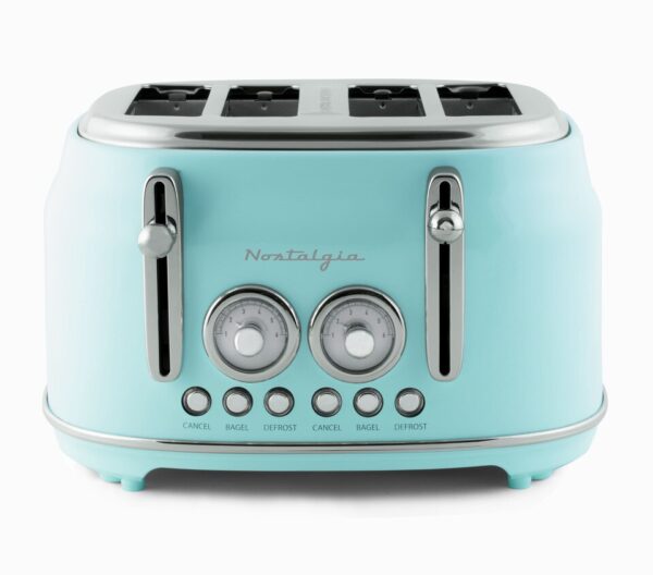 CLTOS4AQ Classic Retro 4-Slice Toaster, Aqua - Image 6