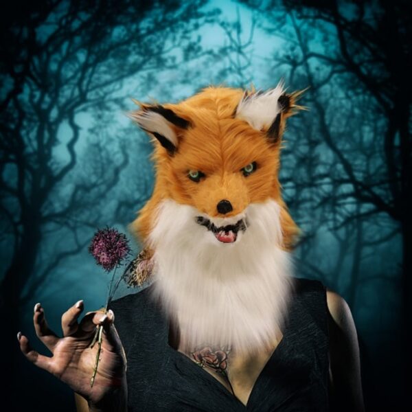 Movable Mouth Fox Mask Halloween Costume - Image 3