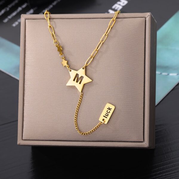 Retro Double Layer Hollow Thick Clavicle Chain Stainless Steel Necklace For Women - Image 14